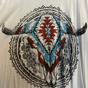 Womens western cold shoulder tee